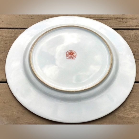 Vintage Chinese Antique Gold Trim Ornate Hand Painted 5 Rooster Decorative Plate - Picture 10 of 10